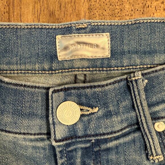 MOTHER Stunner Zip Ankle Step Fray Good Girls Do High-Rise Denim Jean Size 25 - Picture 9 of 11